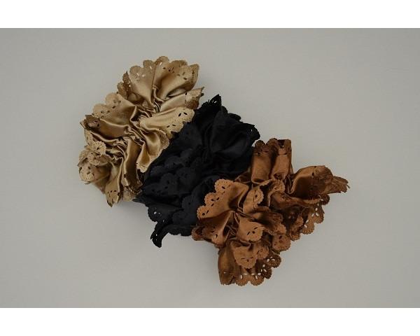 Satin Cut Out Design Scrunchie