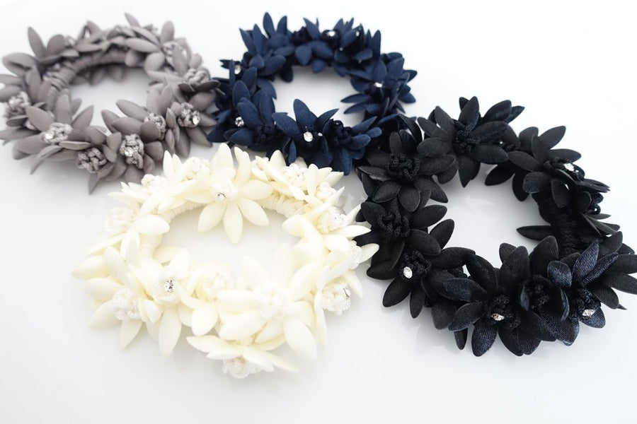 Floral Diamante Hair Tie / Scrunchie