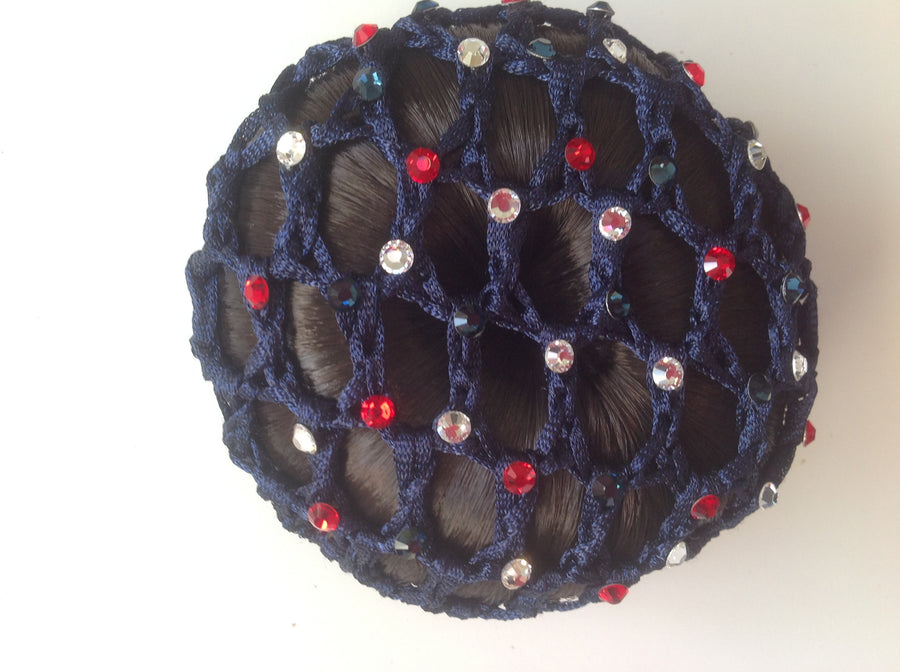 Thick Navy Bun Nets; Plain, Swarovski Crystals and Pearls