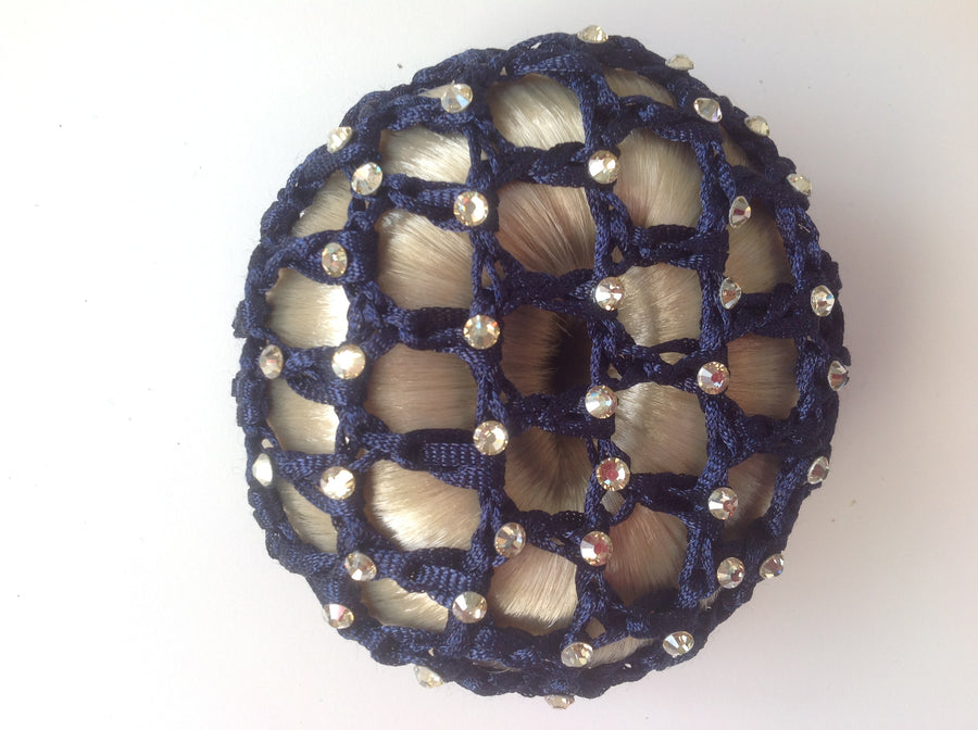 Thick Navy Bun Nets; Plain, Swarovski Crystals and Pearls