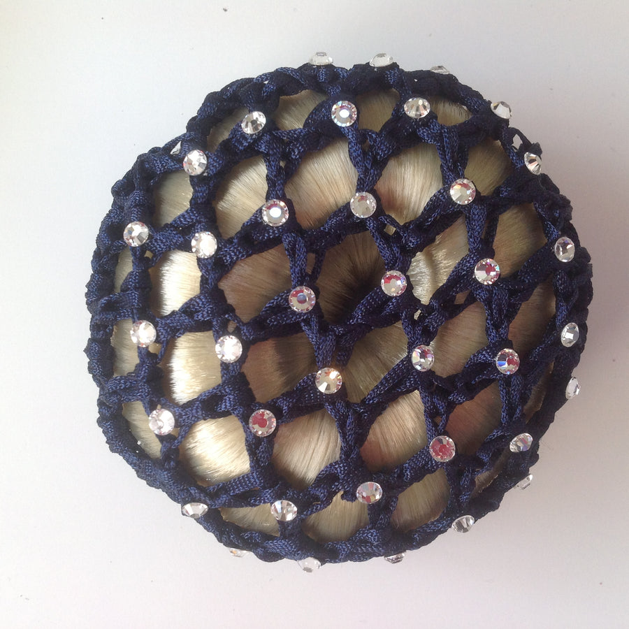 Thick Navy Bun Nets; Plain, Swarovski Crystals and Pearls