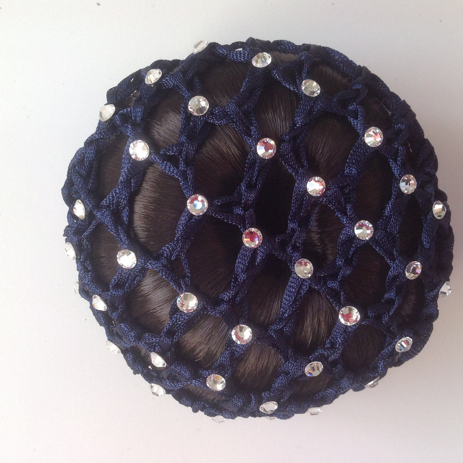 Thick Navy Bun Nets; Plain, Swarovski Crystals and Pearls