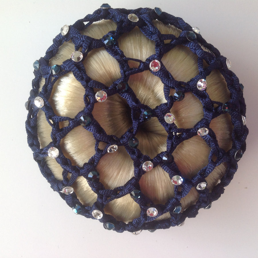 Thick Navy Bun Nets; Plain, Swarovski Crystals and Pearls