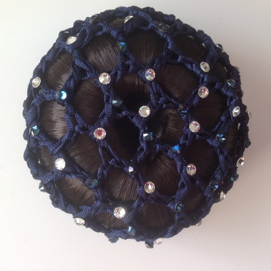 Thick Navy Bun Nets; Plain, Swarovski Crystals and Pearls