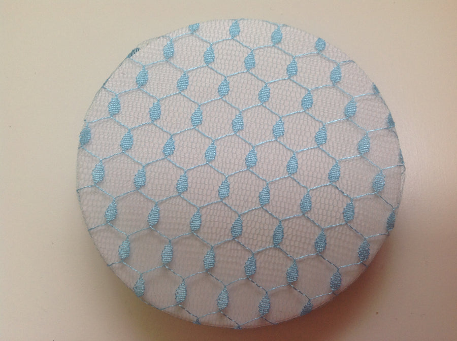 Pale Blue Patterned fine bun net