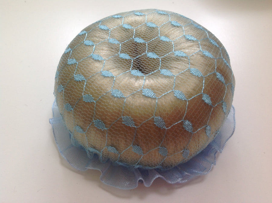 Pale Blue Patterned fine bun net