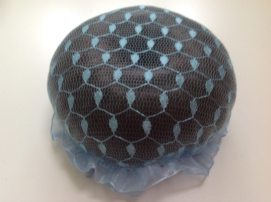 Pale Blue Patterned fine bun net