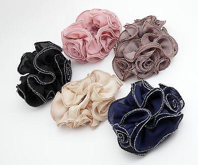 Chiffon Flower Scrunchie