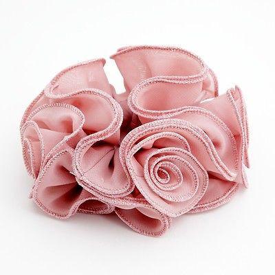 Chiffon Flower Scrunchie