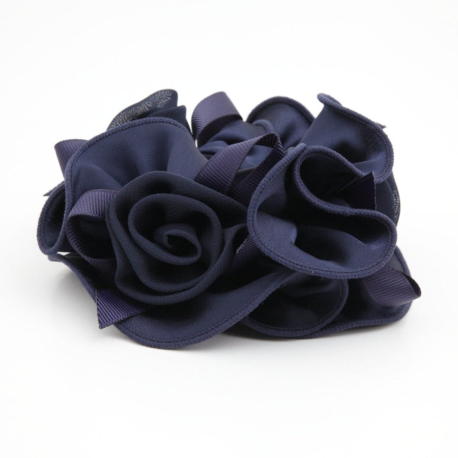 Satin Side Flower Scrunchie